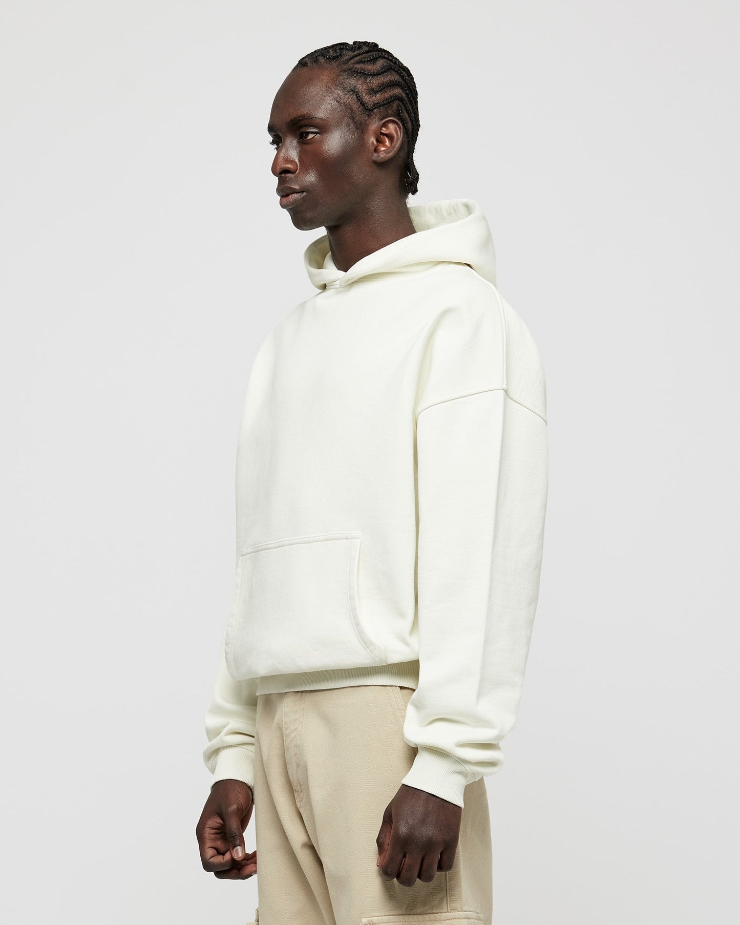 Heavy Off White Basic Hoodie